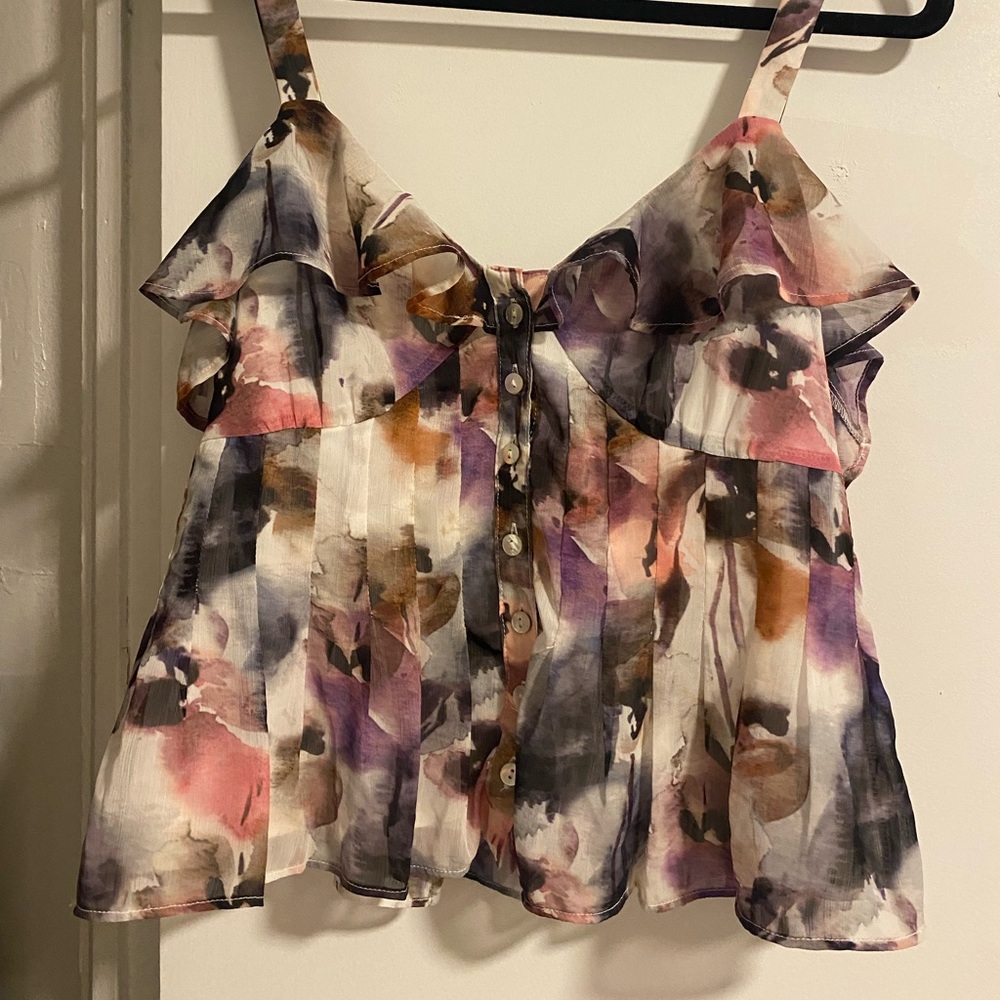 HOUSE OF HARLOW 1960 Floral Blouse